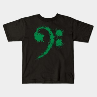 Bass Clef Green - Cool Funny Music Lovers Gift Kids T-Shirt